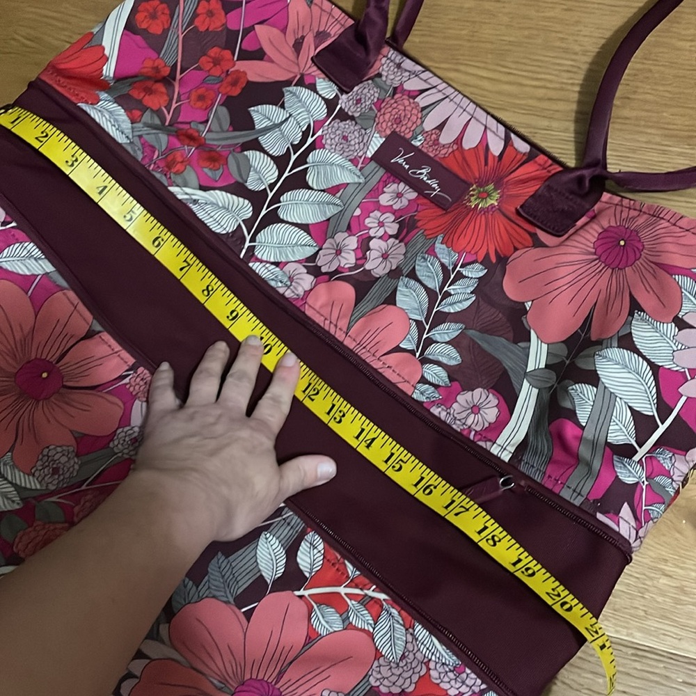 Vera Bradley Floral Tote Bag - Pink and Red - Picture 10 of 10